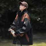 1404-1-9296-p80外套款春秋季美式冲锋衣男女防风连帽夹克，男装夹克，星座1404-1