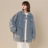 1404-2-s17-P75早秋时尚牛仔夹克精致高品质做工精细男女同款情侣，男装夹克，星座1404-3