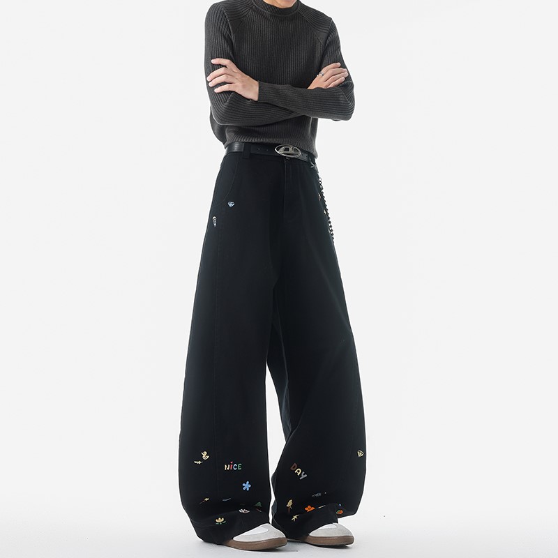 1404-2-9273-p85--2025 休闲 宽松 青少年 百搭花裤子，男装休闲裤，星座1404-1