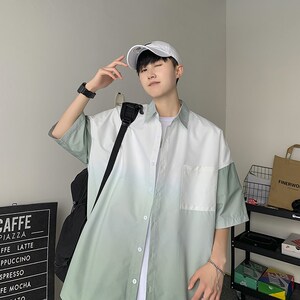 1404-2-c29-p50男女新款港风日系短袖扎染夏季体恤扎染情侣图片