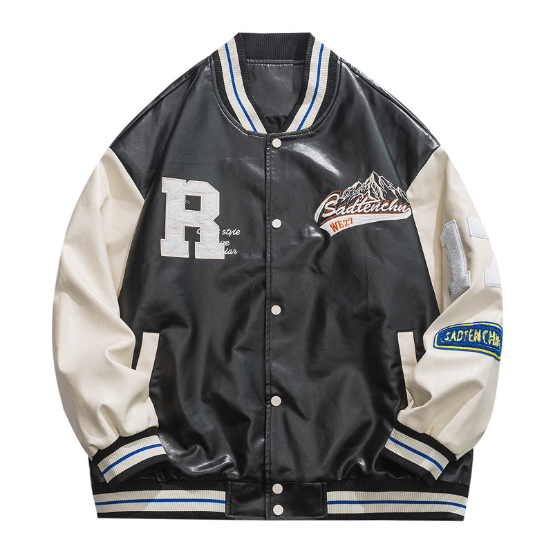 1404-1-9210-p高品质棒球服潮流休闲皮夹克百搭外套,男装夹克,星座1404-3