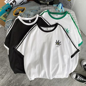 714-1-T020男女款新港风短袖纯棉夏季体恤情侣t恤潮款图片