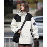 1404-1-9336-p65外套情侣款春秋季美式冲锋衣男女防风连帽夹克，男装夹克，星座1404-1