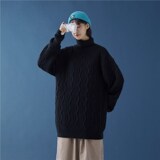 1404-2-wy01-P65男女20秋冬款日系高领休闲时尚毛衣潮，男装卫衣，星座1404-3