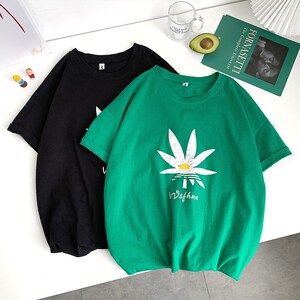 714-1-T099男女款新t恤短袖纯棉夏季体恤情侣D款图片