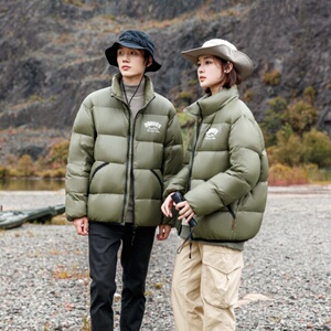 1404-2-D827—P198高品质印花90绒 羽绒服潮流时尚简约休闲百搭1图片