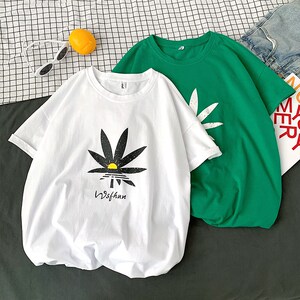 1404-2-T099-30男女款新港风短袖纯棉夏季体恤情侣t恤gH图片