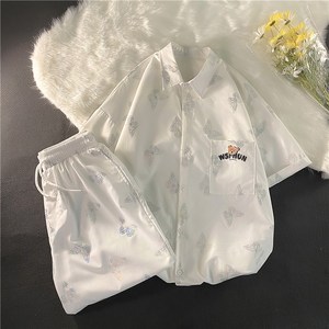 夏季男女 1404-1-dk05-C33-p75宽松阔裤短裤中裤休闲套装图片