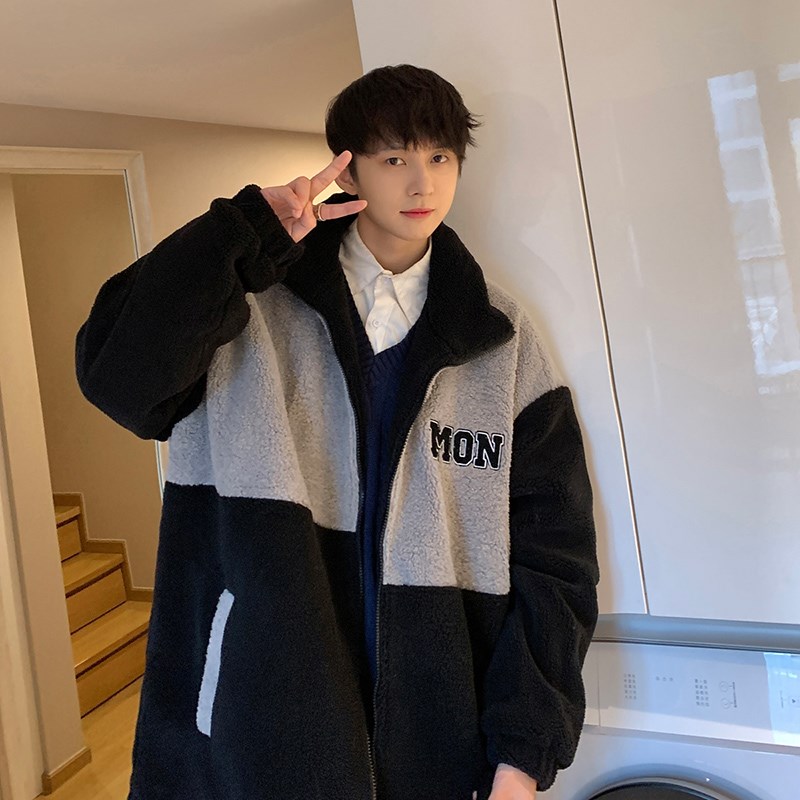男女加厚棉服港风棉休闲外套羊羔毛1404-1-9177-P95，男装棉衣，星座1404-1