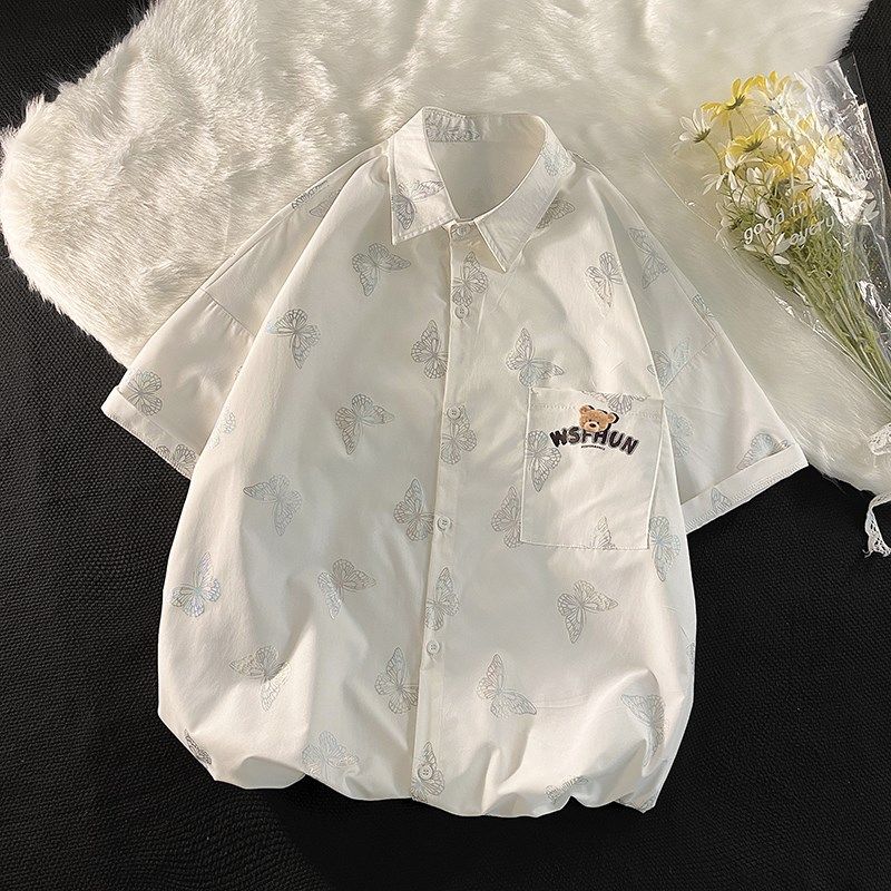 休闲男女装新品精品 港风衬平铺风 衬衫714-1-C33-p50图片