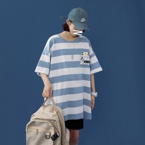 714-1-T097男女款新款港风短袖纯棉夏季体恤情侣h港图片