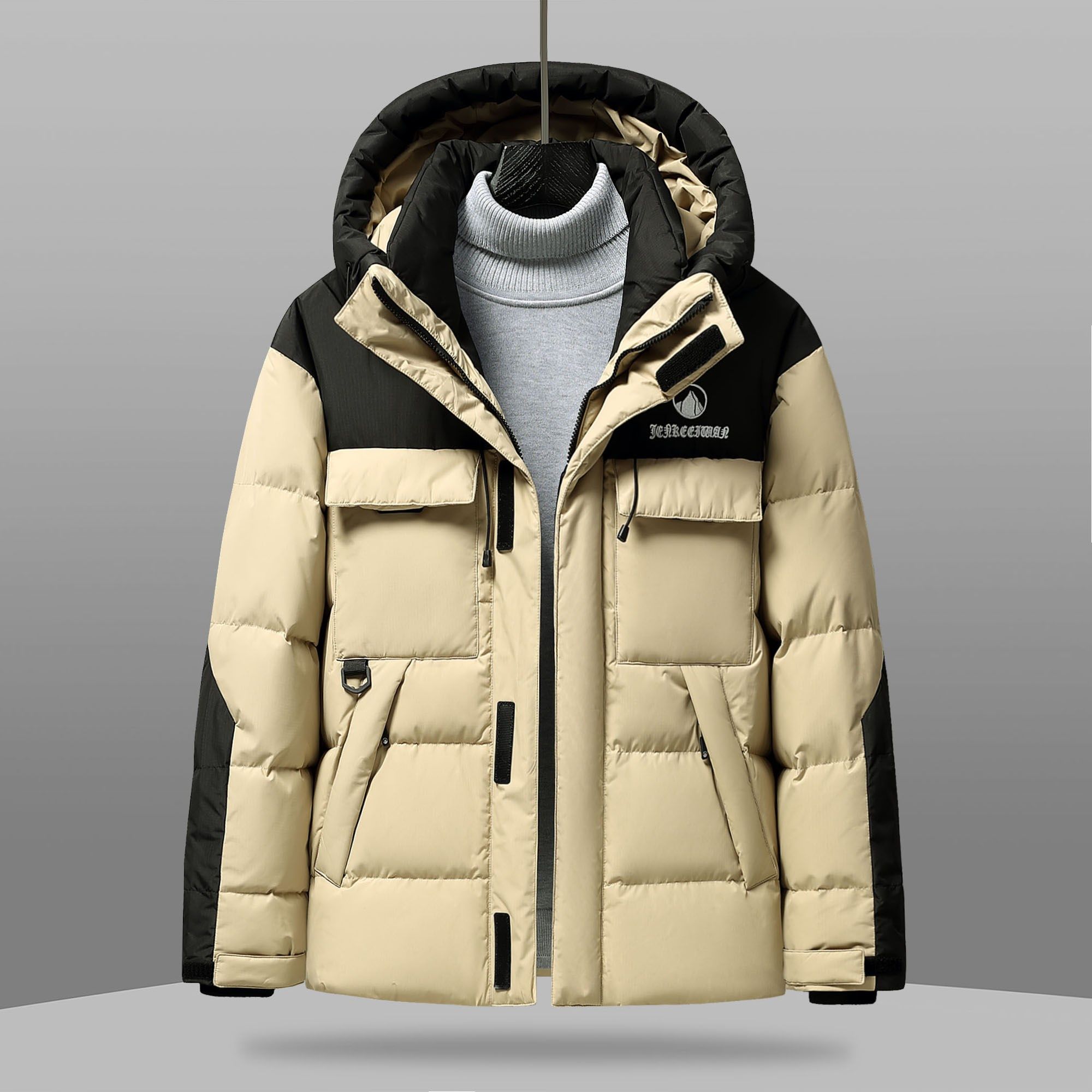 1404-2-D826—P218高品质印花90绒羽绒服潮流时尚简约休闲百搭1，男装羽绒服，星座1404-1