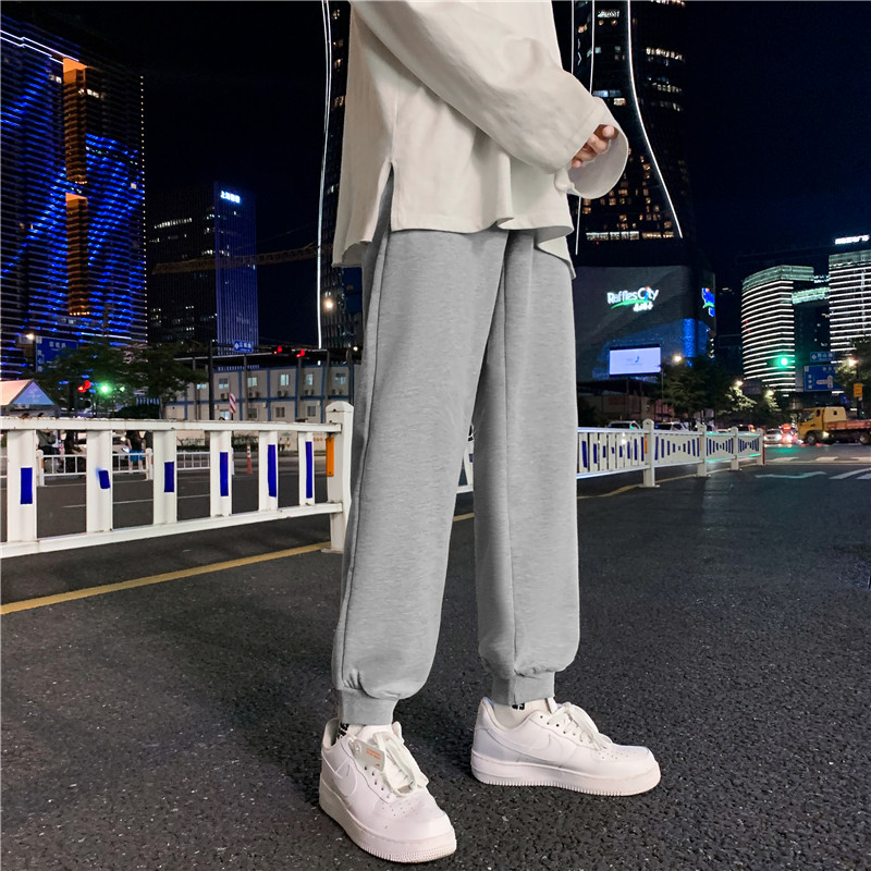 男款秋冬款新款针织潮收脚裤子运动休闲714-1-M003港图片