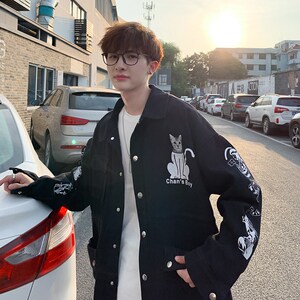 714-2-S608男士外套新款港风日系外套夹克款精品男潮流图片