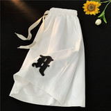 夏天潮新款青少年1404-1-dk327-p25阔腿裤子薄款短裤中裤，商品下架区，星座1404-1