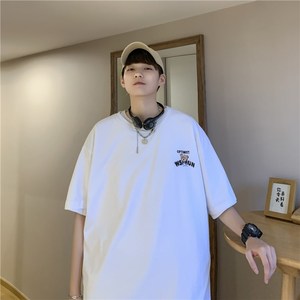 714-2-t072男女款新织带港 -风印花日系短袖纯棉夏季体恤情侣图片