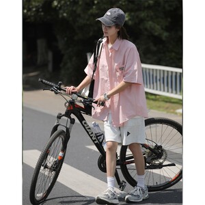夏季新款潮流港风 男女短袖 2023舒适宽大运动风1404-1-9139-P55图片
