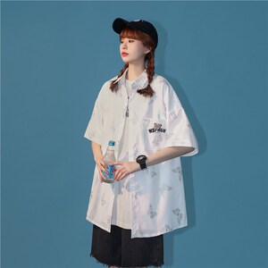 休闲男女装新品精品港风衬衣平铺风衬衫1404-1-C33-p53H