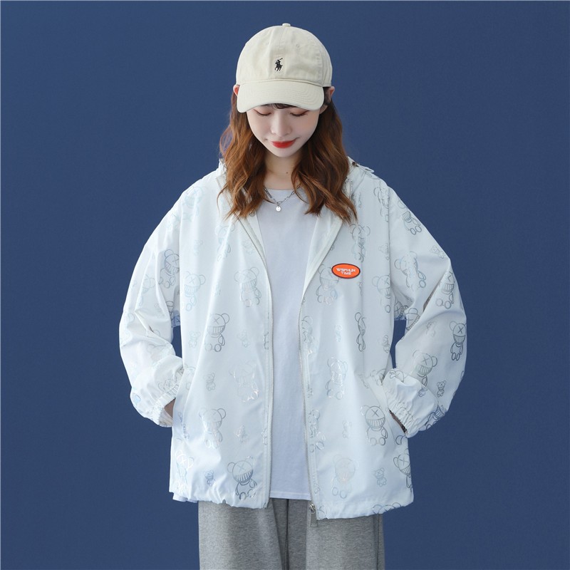 1404-3-S223-P63新款时尚青少年潮流宽松连帽防晒衣男女同款,男装防晒衣,星座1404-3