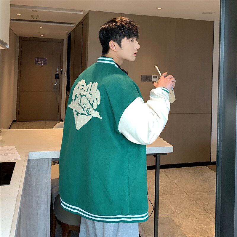 1404-2-jk01-p95-男女毛呢撞皮青少年毛巾绣夹克,男装夹克,星座1404-3