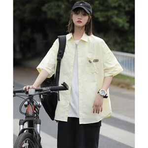 1404-3-9139-p55夏季新款潮流港风男女短袖舒适宽大运动风黑色图片