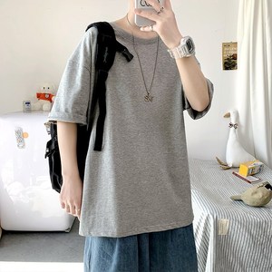 1404-2-T123-p15纯棉短袖男t恤潮牌新款韩版宽松图片