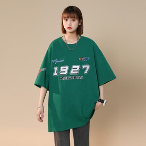 1404-2-2167-P48新款时尚精致潮流宽松短袖情侣款T恤T图片