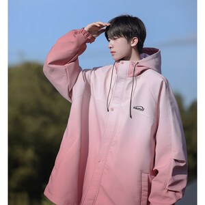 1404-1-93362-p70棒球服 潮 时尚 冲锋衣 休闲夹克扎染外套图片