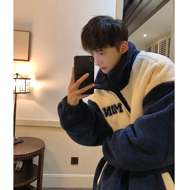 男女加厚棉服 港风棉 休闲外套羊羔毛1404-1-9177-P95，男装棉衣，星座1404-1