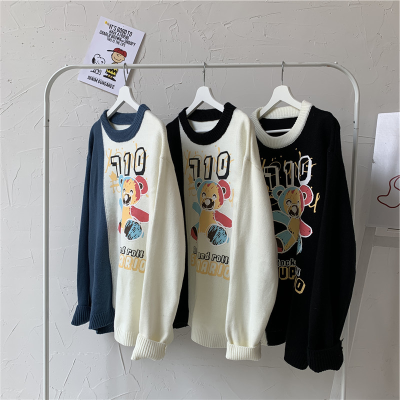 1404-2-wy02-P65男女冬款港风日系高领休闲时尚毛衣潮,男装卫衣,星座1404-3