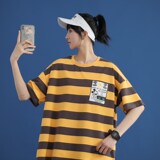 1404-1-T097-p25男女装中性风新款港风短袖纯棉夏季T恤情侣，男装T恤，星座1404-3