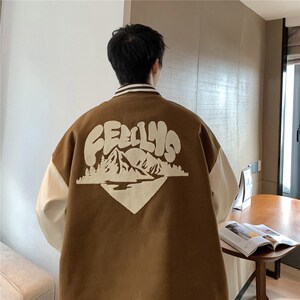 1404-2-jk01-p95棒球服新款港风 毛巾绣夹克外套图片