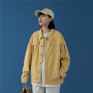 714-1-S15男款青年日系休闲精品牛仔女款春秋夹克G图片