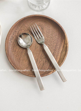 韩风ins不锈钢牛排刀西餐具刀叉勺甜品叉咖啡勺主餐叉高级咖啡勺