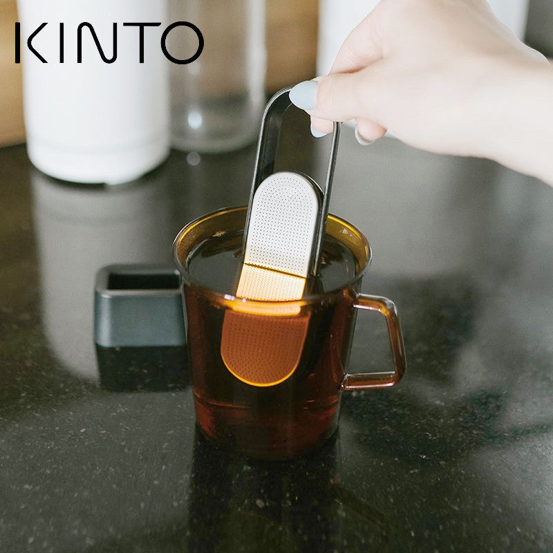 日本进口 KINTO LOOP 取茶滤网不锈钢冲茶器简约便携泡茶器茶滤器