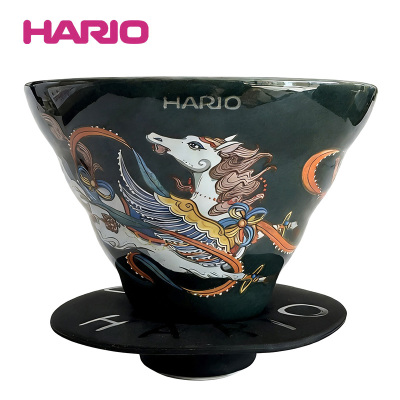 日本HARIO马年限定 arita有田烧手冲陶瓷咖啡滤杯02号 生肖礼物