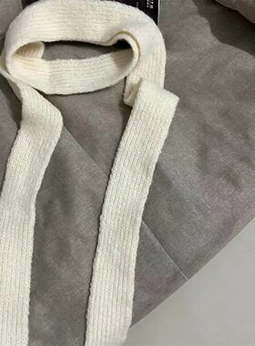 秋冬细围巾造型感针织细窄女保暖百搭毛线长条脖子围脖韩版出街潮