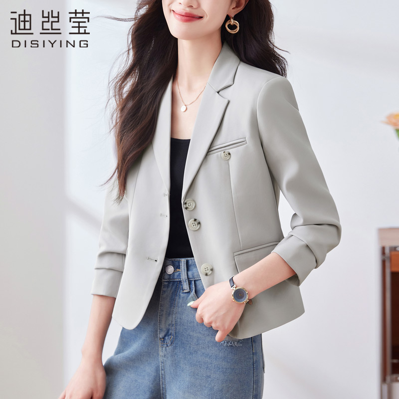 小个子西装女外套2025年春秋新款高级感气质休闲西服短款职业上衣