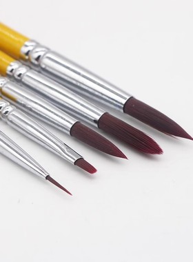 牙科尼龙毛笔技工上瓷笔尼龙毛金黄色笔杆口腔上釉笔塑形毛笔OP笔