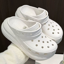 Crocs卡骆驰泡芙 云朵鲸鱼洞洞鞋男女沙滩鞋厚底增高凉拖鞋207521