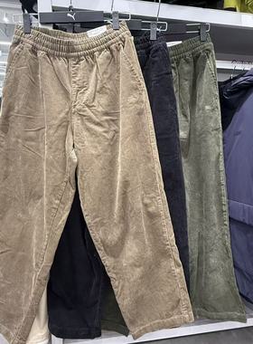 PUMA彪马 Corduroy男款秋冬工装风复古灯芯绒阔腿直筒长裤 636318