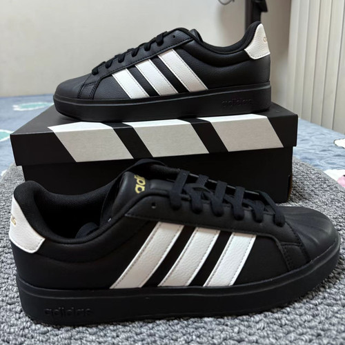 Adidas阿迪达斯黑色贝壳头板鞋男女黑武士运动鞋低帮休闲鞋JP8276