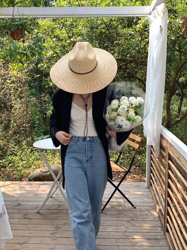 春夏新款手编宽檐防晒遮阳草帽