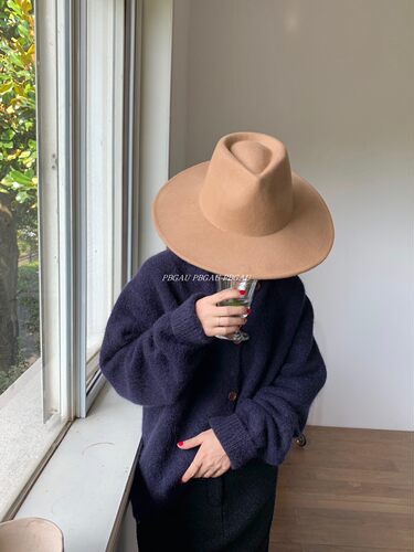 礼帽旅行复古秋冬大檐羊毛爵士帽