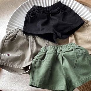 韩版 纯棉小短裤 子时髦夏季 休闲男女童裤 男女儿童宝宝糖果色短裤