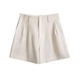 WWO74 CYJ 亚麻系松弛感宽松阔腿短裤 W814 安琪儿专享