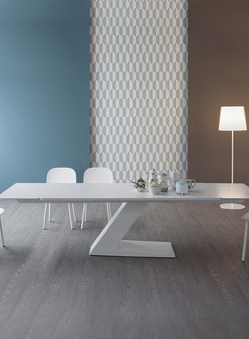 LOFT北欧设计师实木办公桌白色会议桌个性餐桌简约现代电脑桌书桌