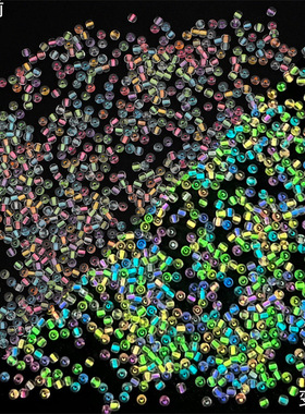 2/3mm超优染芯荧光米珠夜光珠子diy手工自制手链耳环项链串珠材料