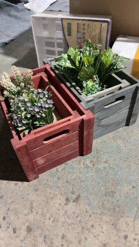 发2微瑕木筐种植筐收纳筐 介意勿拍 颜色随机一大一小两个