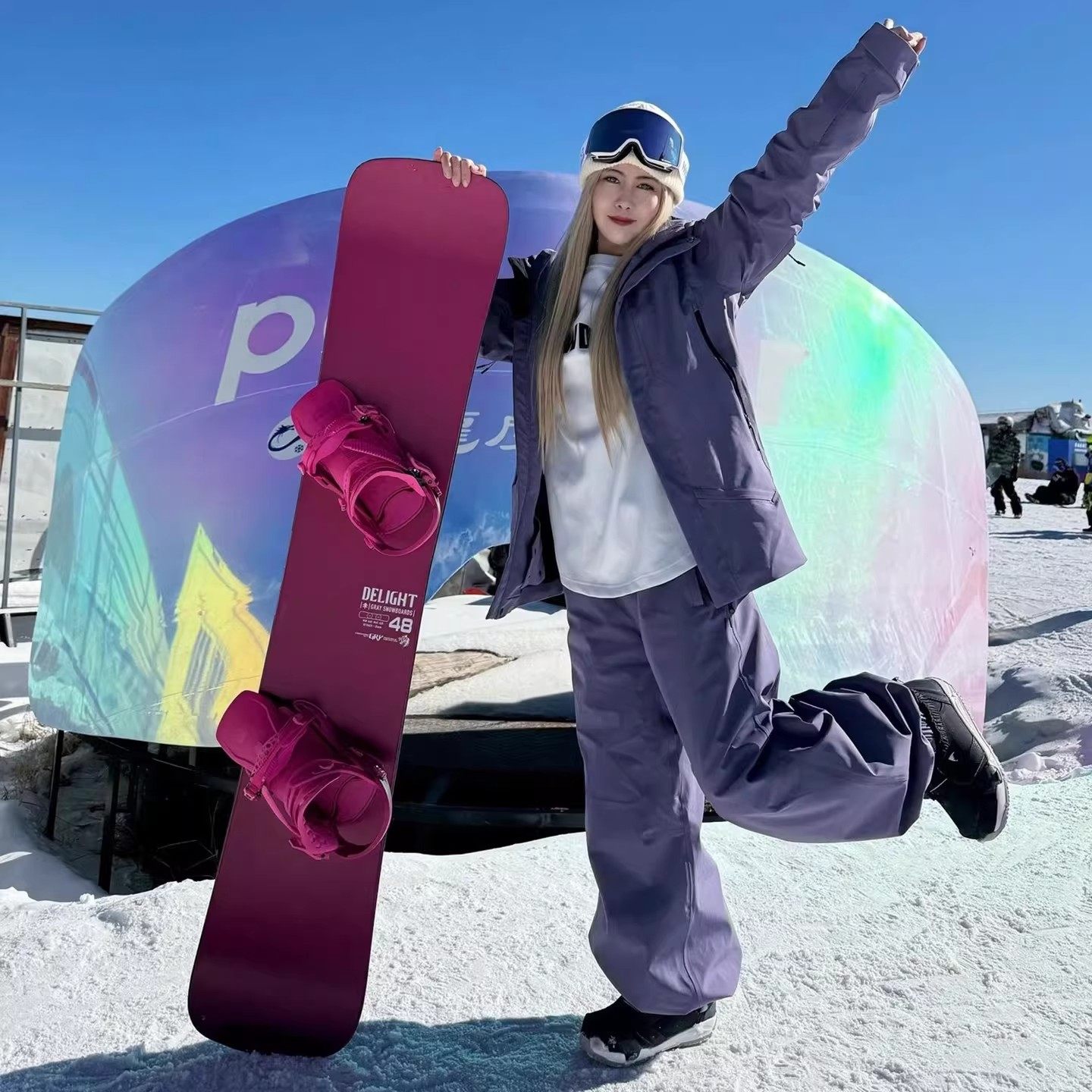 紫色滑雪服男女同款运动套装专业防水大码保暖登山冲锋衣雪地裤子,男装,休闲运动套装,淘宝优惠券,粉丝福利购,淘宝优惠卷